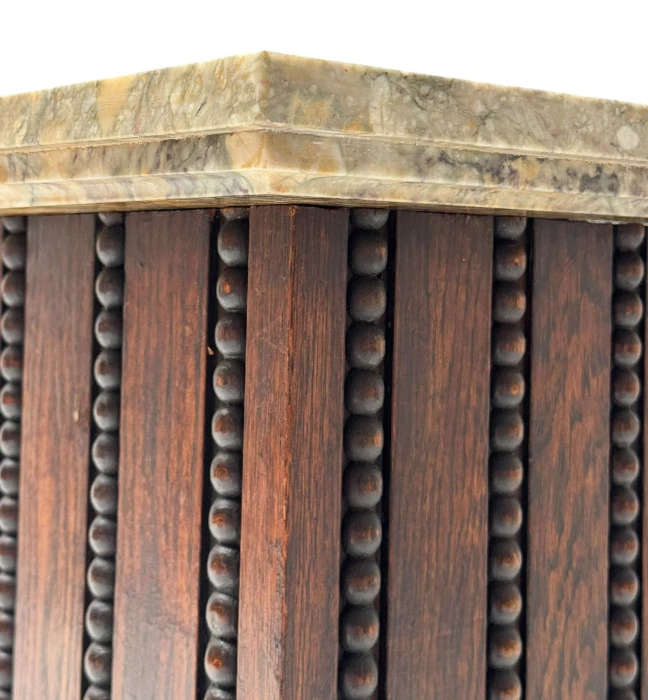 French Art Deco Pedestal with Multi-Colored Marble Top, 1930s